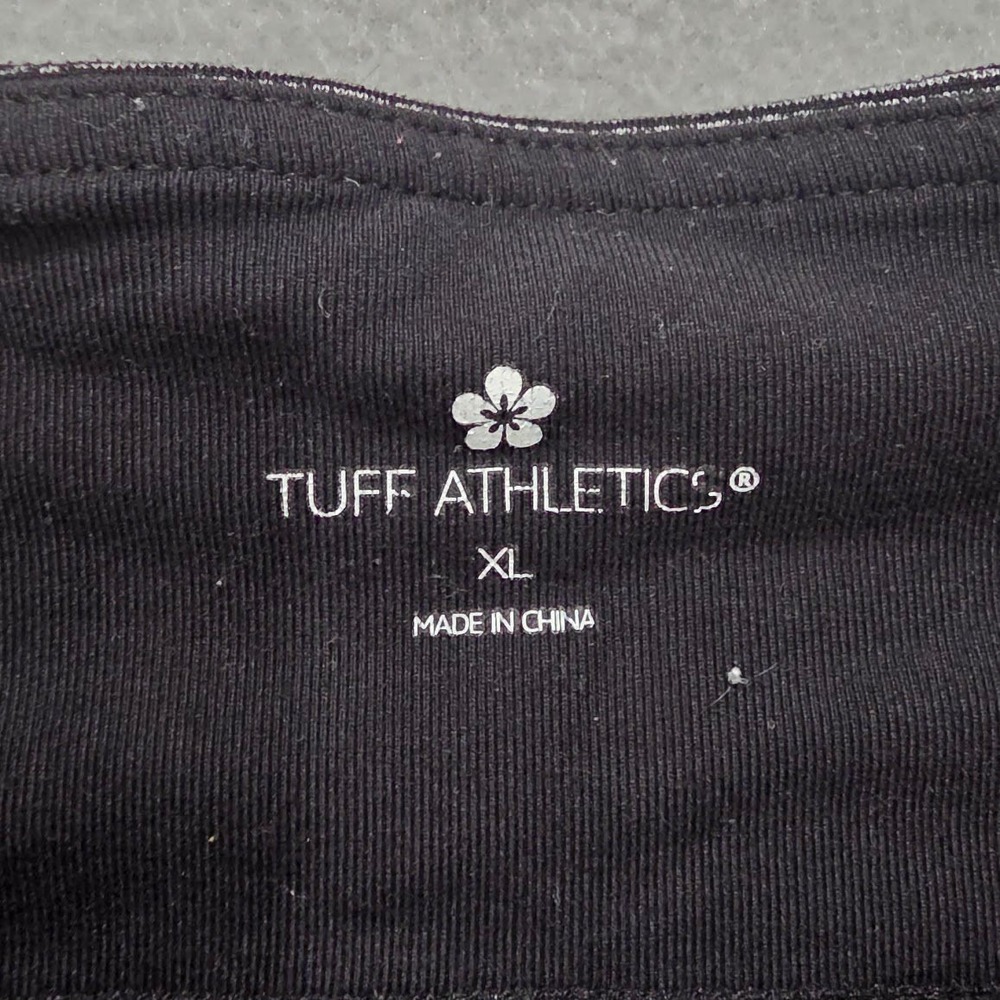 Tuff Athletics Gray Space Dye Yoga Leggings XL Cropped Performance Tights Zipped - Picture 3 of 7